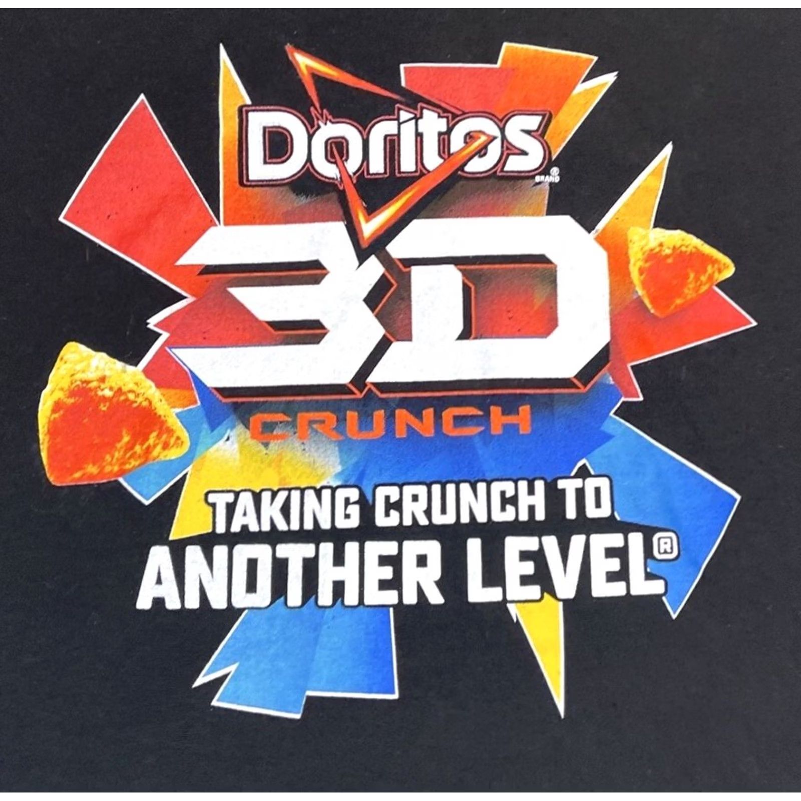 Vintage VINTAGE Doritos 3D Crunch No Size Tag Large? Black Graphic T-Shirt Size US L / EU 52-54 / 3 - 3 Thumbnail