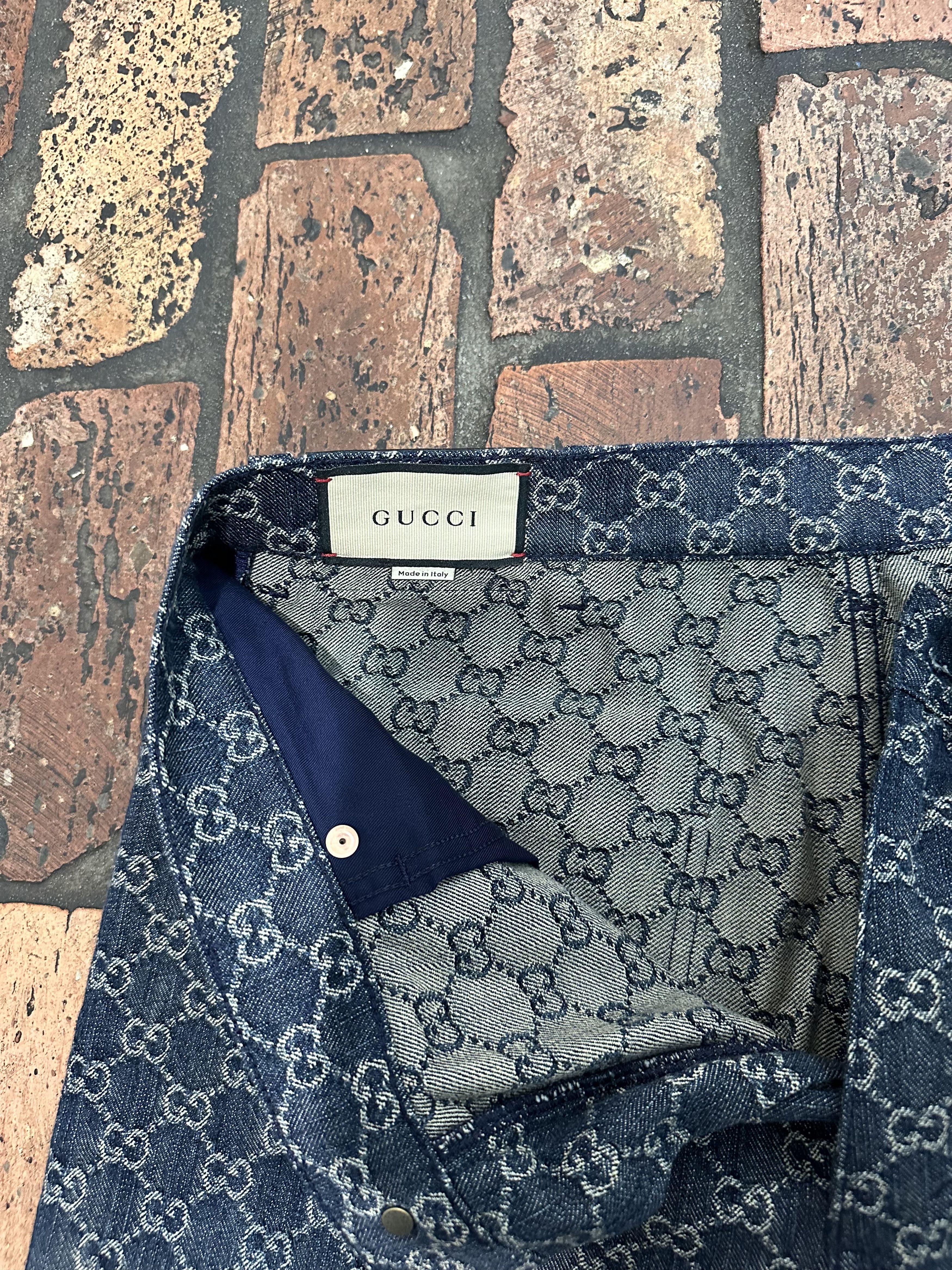 Gucci Gucci Monogram Denim Pant Size US 34 / EU 50 - 4 Thumbnail