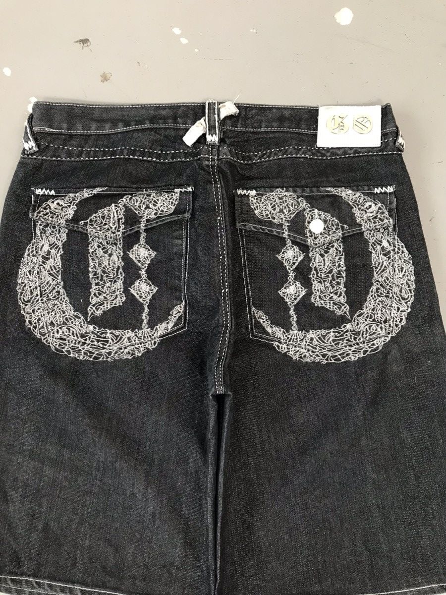 JNCO × Southpole × Vintage Crazy vintage embroidered gao denim jort Size US 40 / EU 56 - 3 Thumbnail