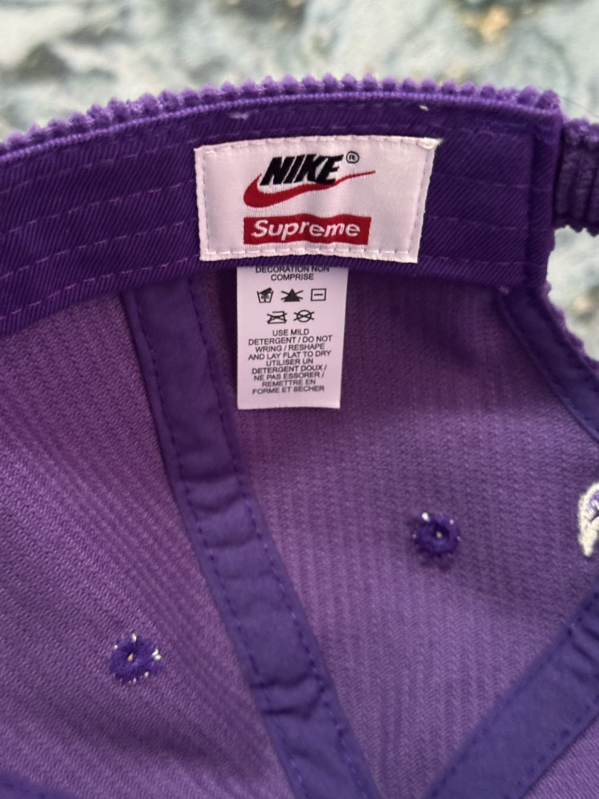 Nike × Supreme Supreme nike Arc Corduroy 6 Panel - Purple Size ONE SIZE - 7 Thumbnail