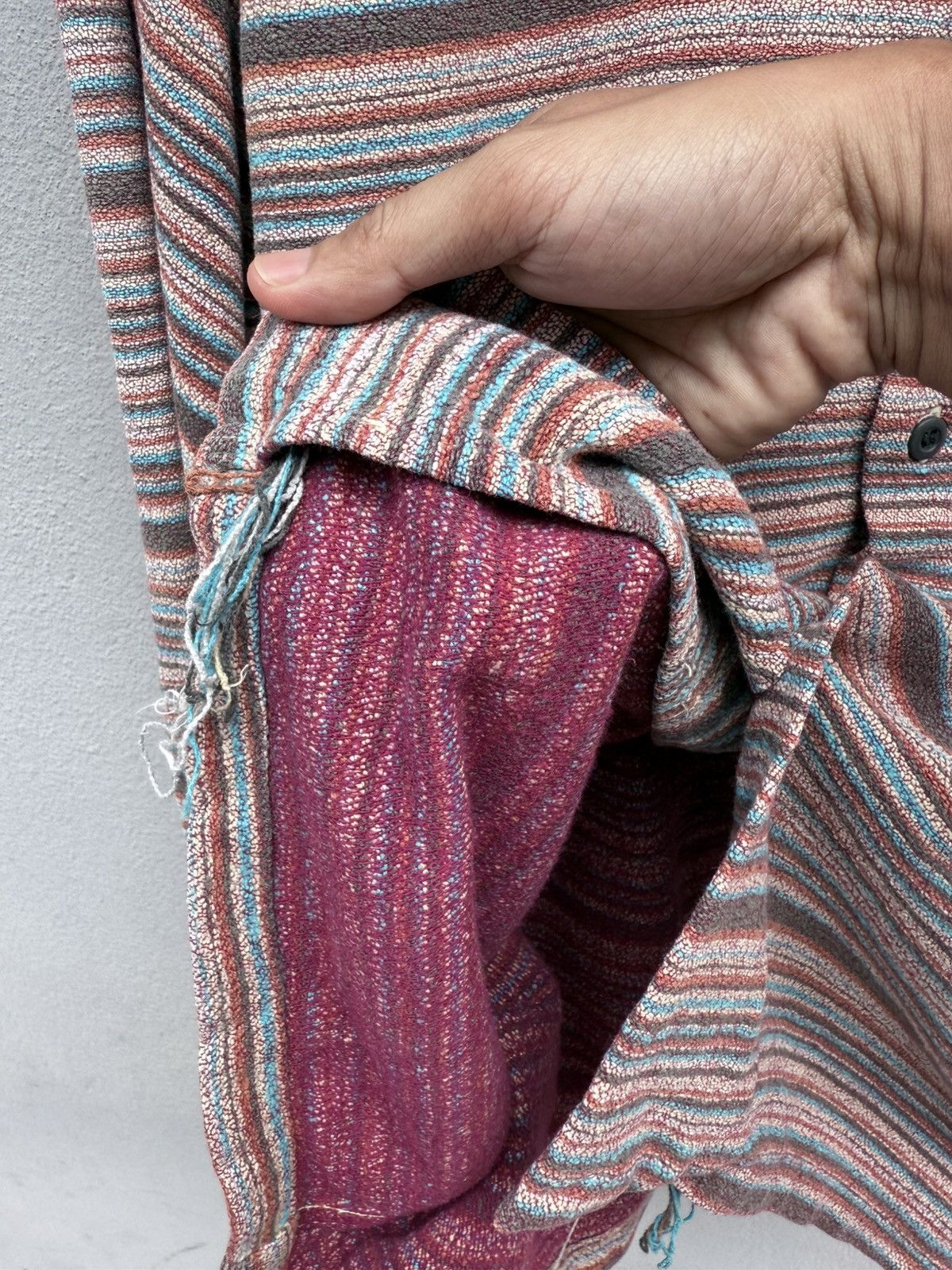 Sugar Cane Vintage Distressed SUGAR CANE Stripes Flannel Rare Design Size US L / EU 52-54 / 3 - 9 Thumbnail