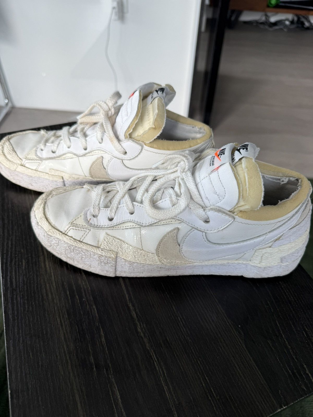 Nike × Sacai Nike sacai x Blazer Low 'White Patent' Size US 9 / EU 42 - 4 Thumbnail
