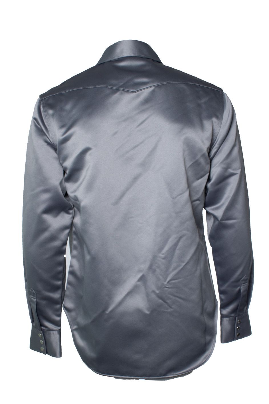 Acne Studios Acne studios, Satin western shirt in grey Size US L / EU 52-54 / 3 - 3 Thumbnail
