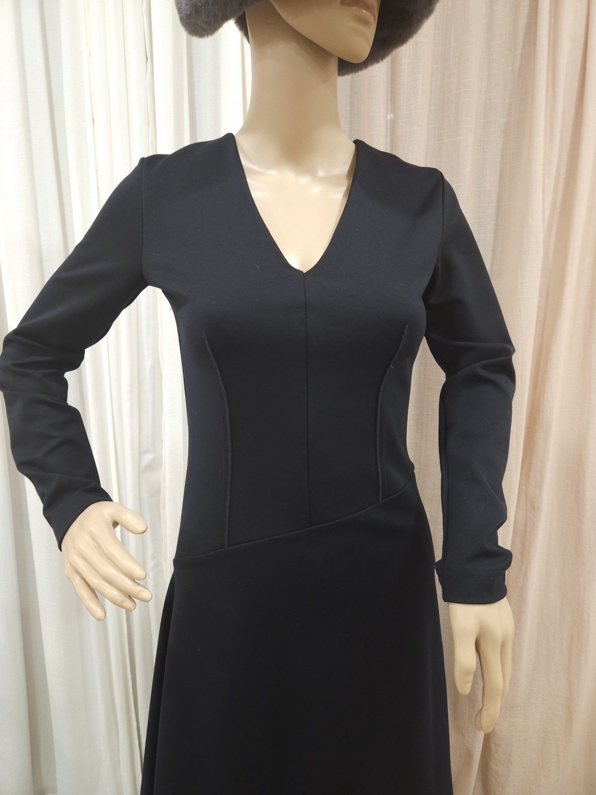 Designer × Vintage PIETRO FILIPI Elastic Asymmetrical Hem Deep-V Slim Fit Dress Size S / US 4 / IT 40 - 4 Thumbnail