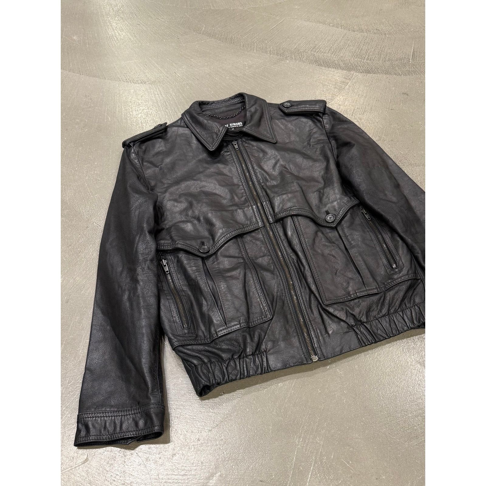 Raf Simons S/S2002 Raf Simons runway police cargo leather bomber jacket Size US S / EU 44-46 / 1 - 5 Thumbnail