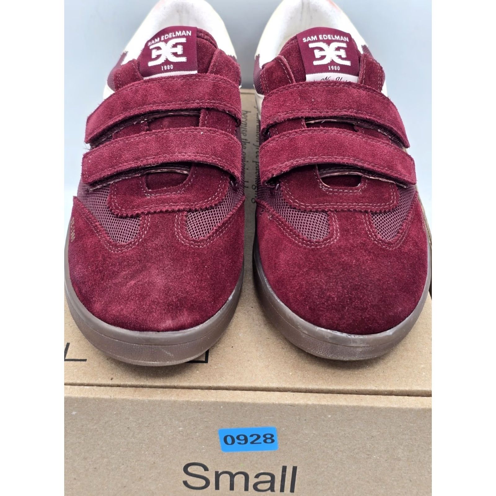 Sam Edelman Sam Edelman Talia Womens Sneakers Suede Leather Wine Red Sz 12M - M - Optic Suede Leather Fitness Athletic Casual Footwear Womens Size US 12 / IT 42 - 3 Thumbnail