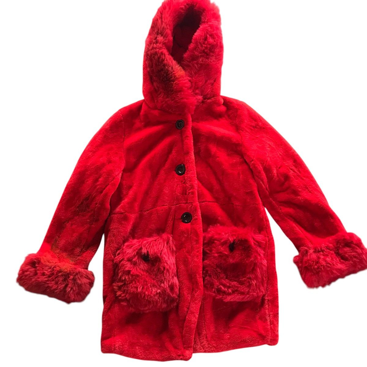 Beauty Beast × Japanese Brand L& L aifenex Faux Fur Jacket Red Color Fur Jacket Size M / US 6-8 / IT 42-44 - 1 Thumbnail