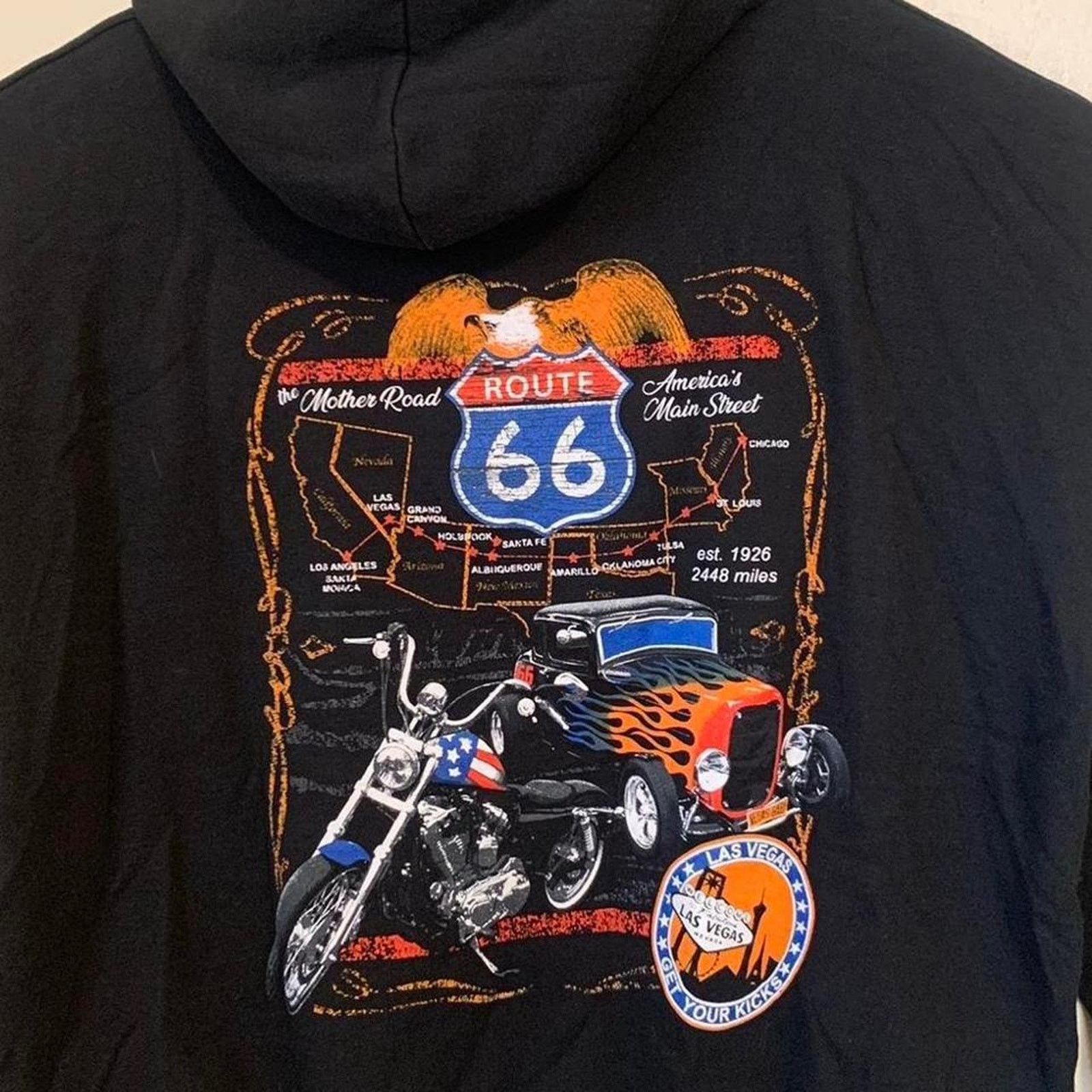 Route 66 Route 66 Las Vegas Biker Hoodie Size US L / EU 52-54 / 3 - 3 Thumbnail