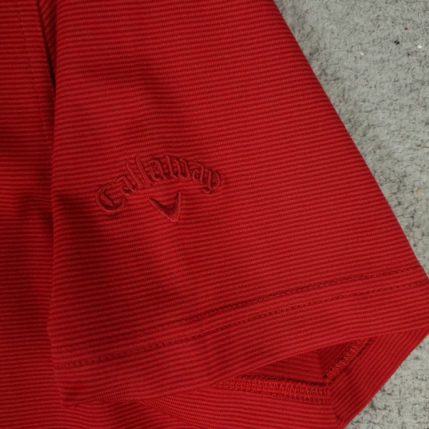 Callaway Callaway Polo Shirt Mens Size Large Red Striped Opti Dri Fit Golf Short Sleeve Size US L / EU 52-54 / 3 - 3 Thumbnail