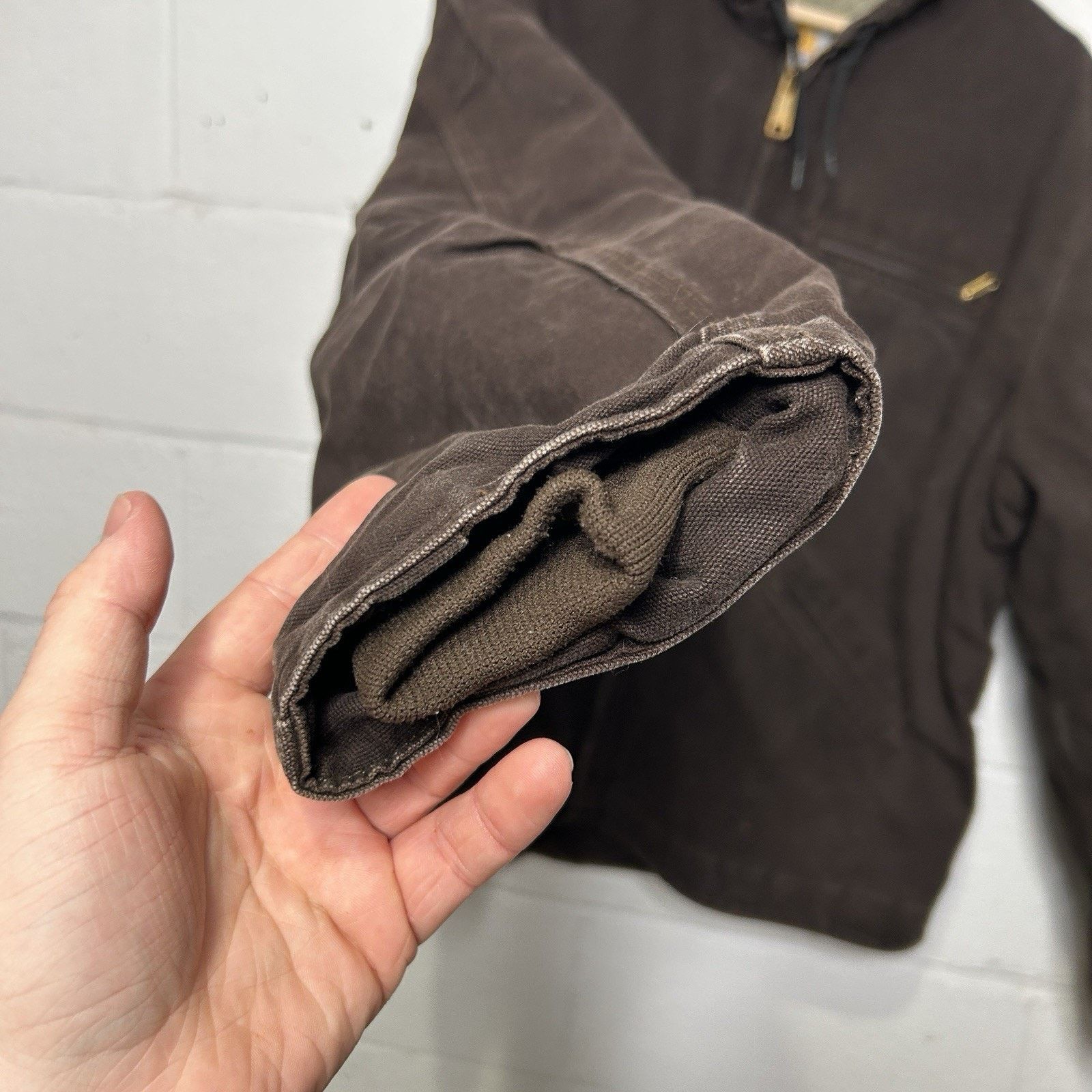 Carhartt VTG Carhartt Sherpa-Lined Hooded Detroit Jacket “Dark Brown” Size US XL / EU 56 / 4 - 9 Thumbnail