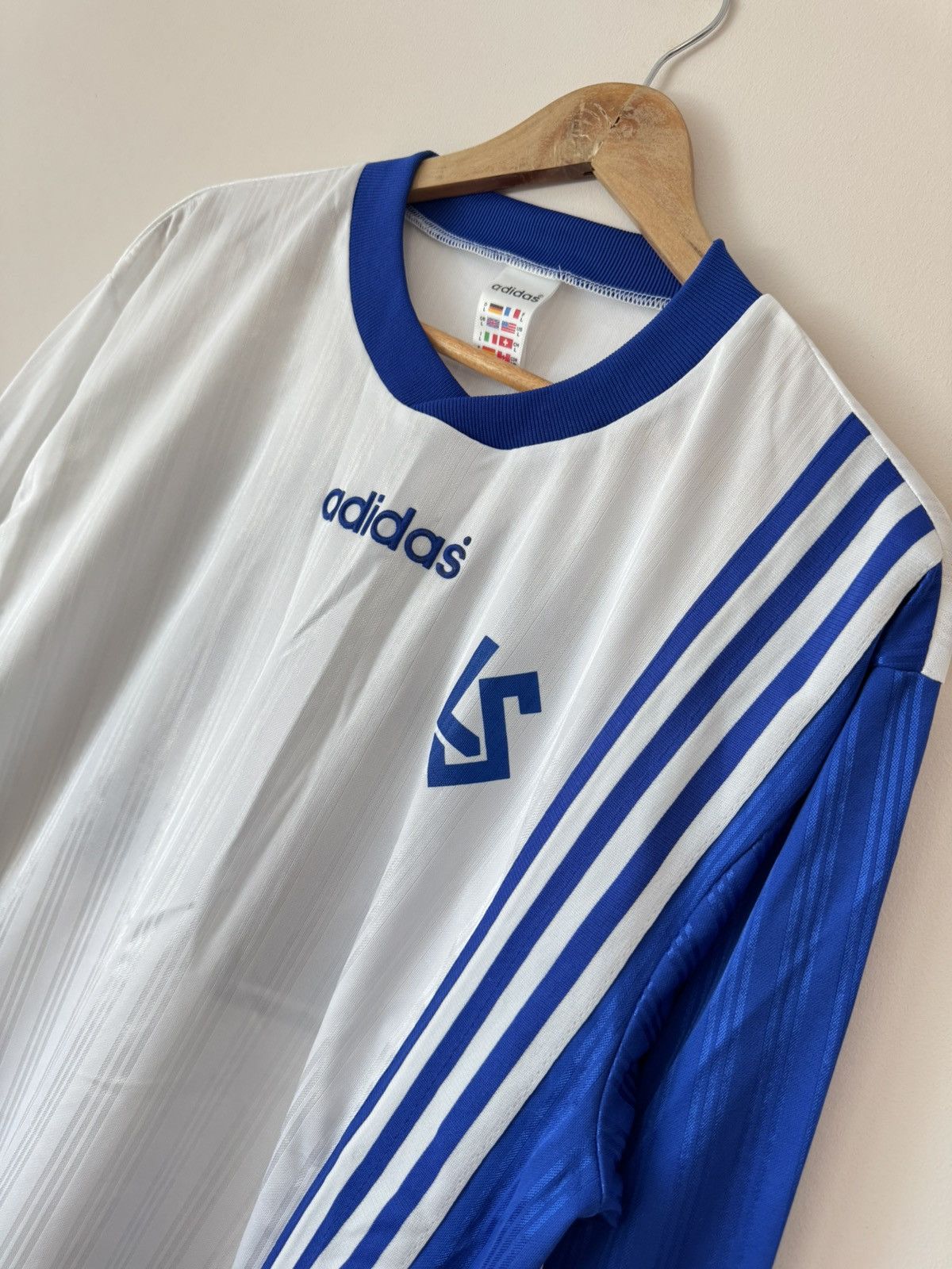 Adidas Vintage Lausanne Sport 1997-1998 Match Worn Soccer Jersey Size US L / EU 52-54 / 3 - 7 Thumbnail