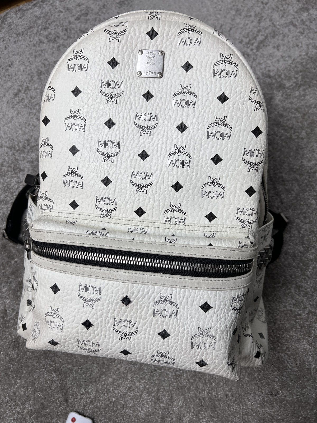 MCM MCM White Backpack Large Size ONE SIZE - 3 Thumbnail