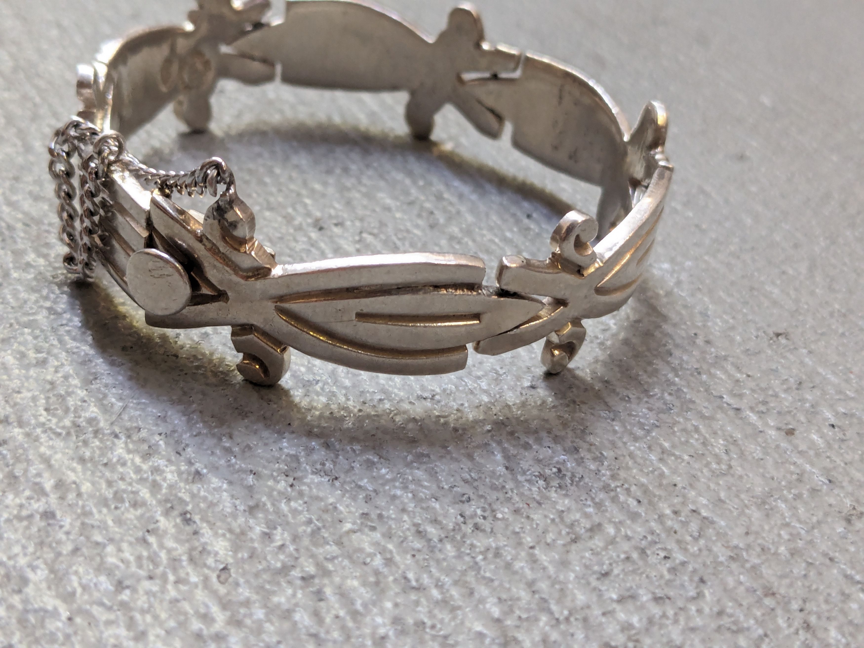 Jewelry Vintage Sterling Silver Bracelet 7.5" Chunky Thick Taxco Size ONE SIZE - 5 Thumbnail
