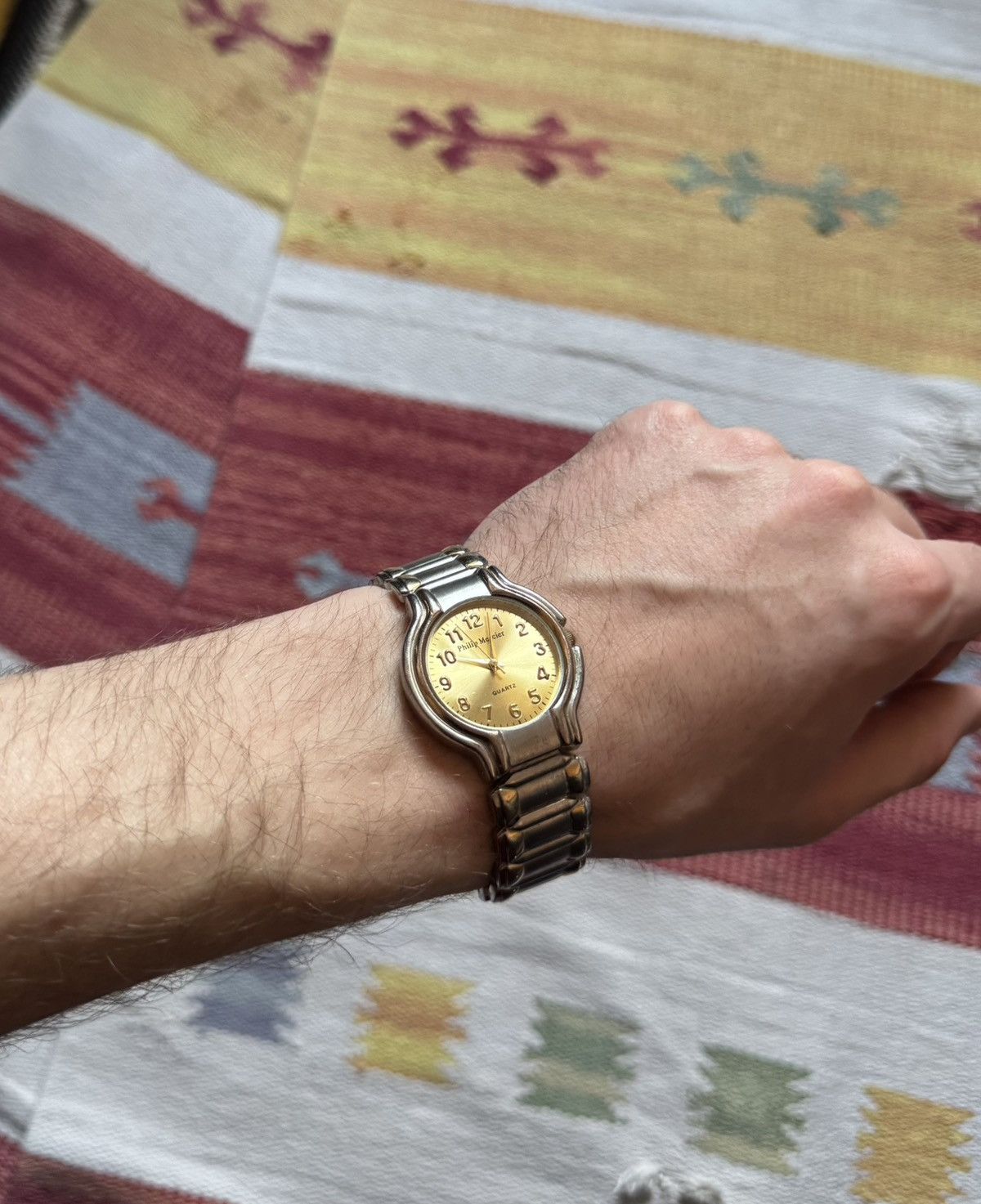 Vintage Vintage Philip Mercier Quartz T493T Stainless Steel Watch Size ONE SIZE - 1 Thumbnail