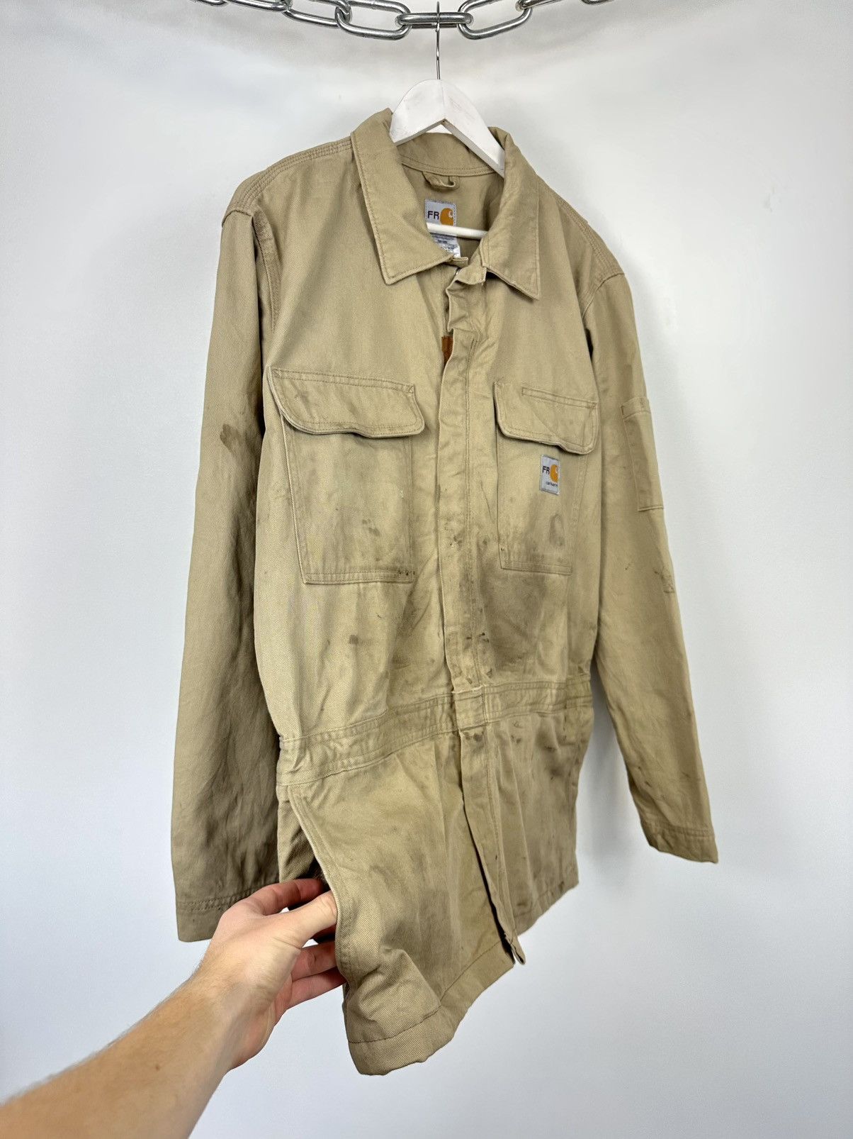 Carhartt Vintage Carhartt Flame Resistant Distressed Detroit Jacket Size US XL / EU 56 / 4 - 5 Thumbnail
