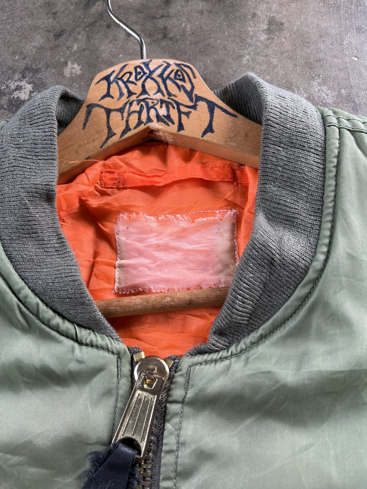 Vintage 🔥Vintage Bomber Jacket Zipper Up Orange Inside Size US L / EU 52-54 / 3 - 4 Thumbnail