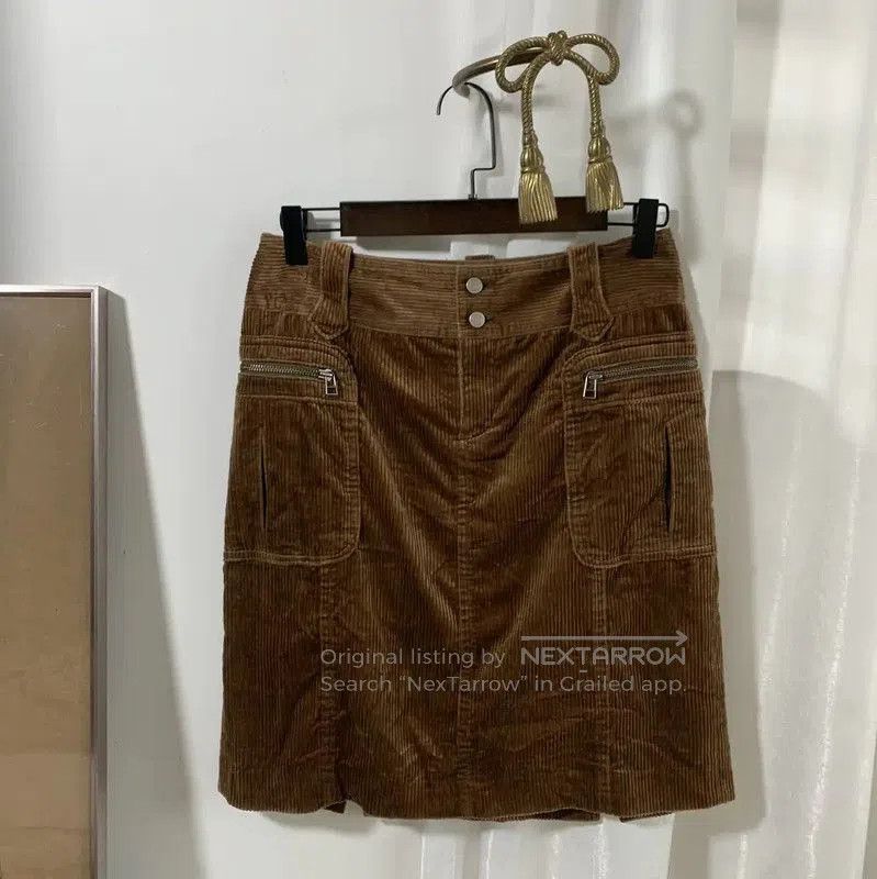 Burberry Burberry Brown Cotton Mini Skirt. Size 23" - 1 Thumbnail