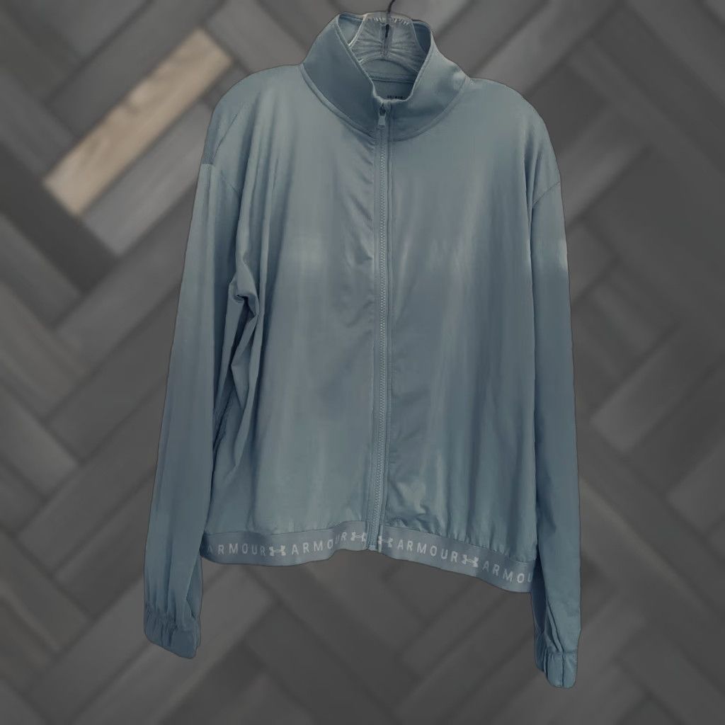 Under Armour UNDER ARMOUR Heatgear FULL ZIP TRACK JACKET BLUE L Women Size L / US 10 / IT 46 - 1 Thumbnail