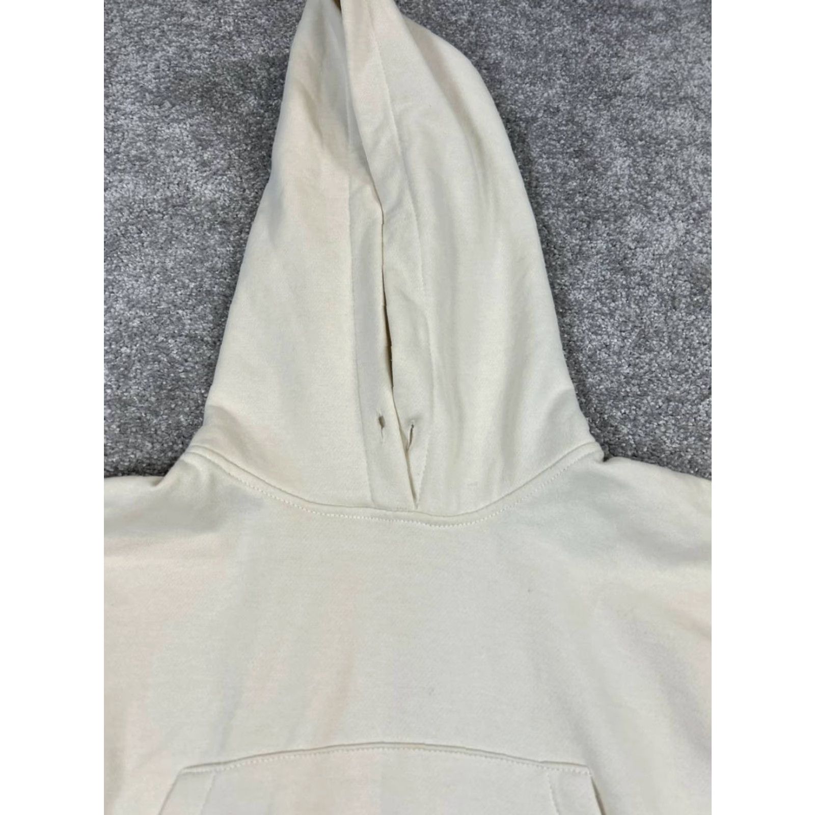 Zara Zara Hoodie Womens Medium Beige Pullover Hoodie Cropped Crew Neck Fleece Cotton Blend Size M / US 6-8 / IT 42-44 - 2 Thumbnail