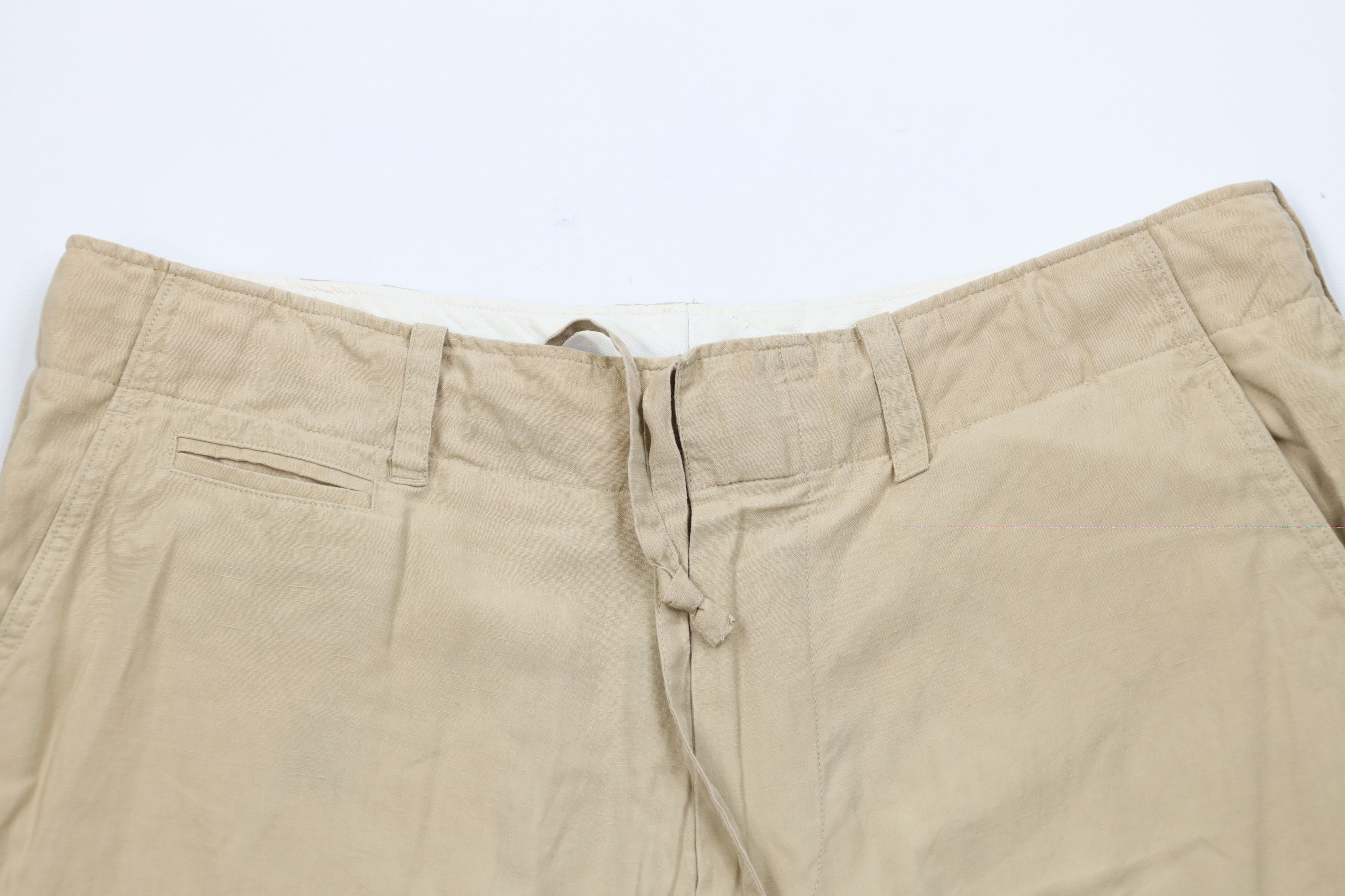 Ralph Lauren Vintage Ralph Lauren Above Knee Linen Chino Shorts Beige Size US 34 / EU 50 - 2 Thumbnail