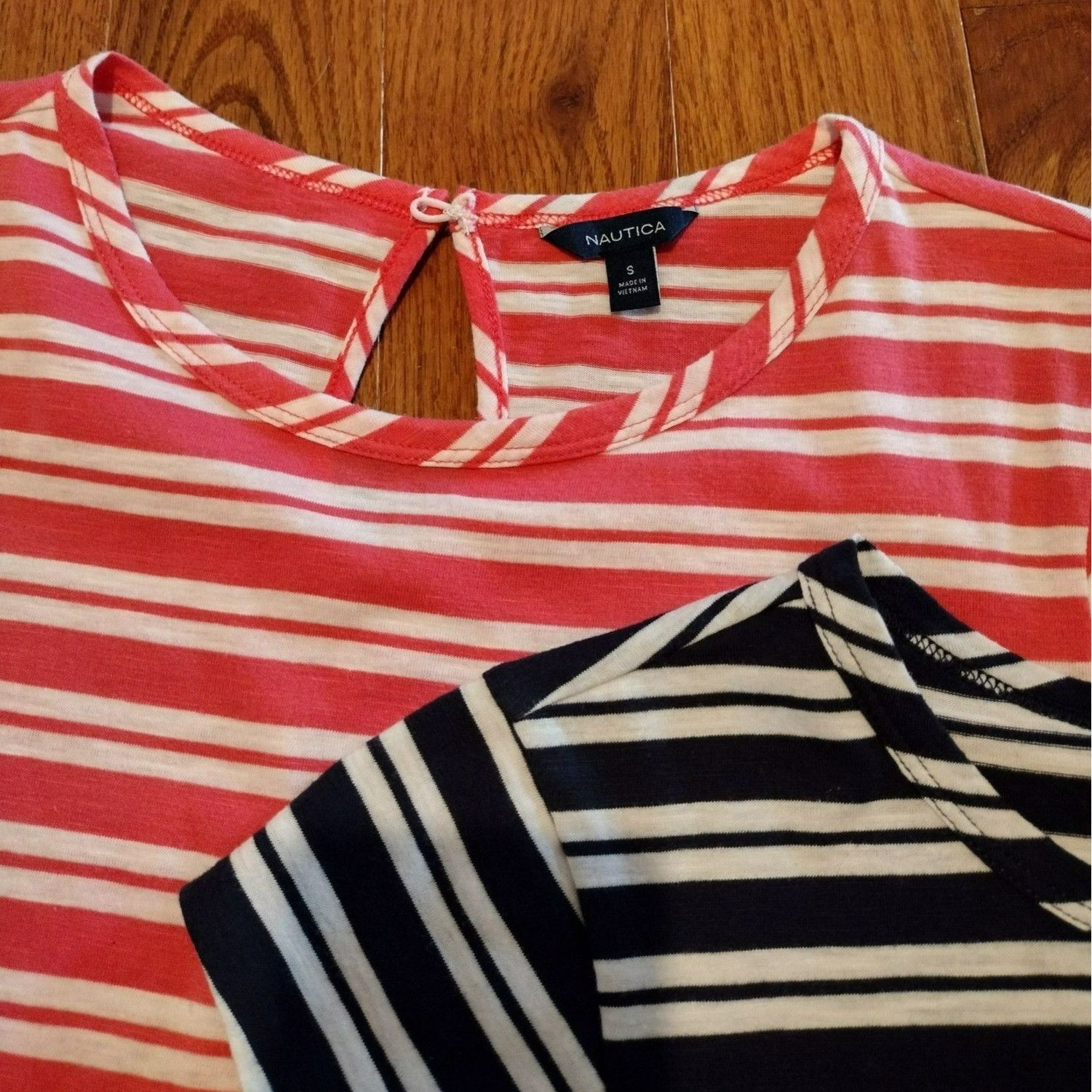 Nautica Nautica Womens Striped Short Sleeve T-Shirt, Size S, Set of Size S / US 4 / IT 40 - 3 Thumbnail