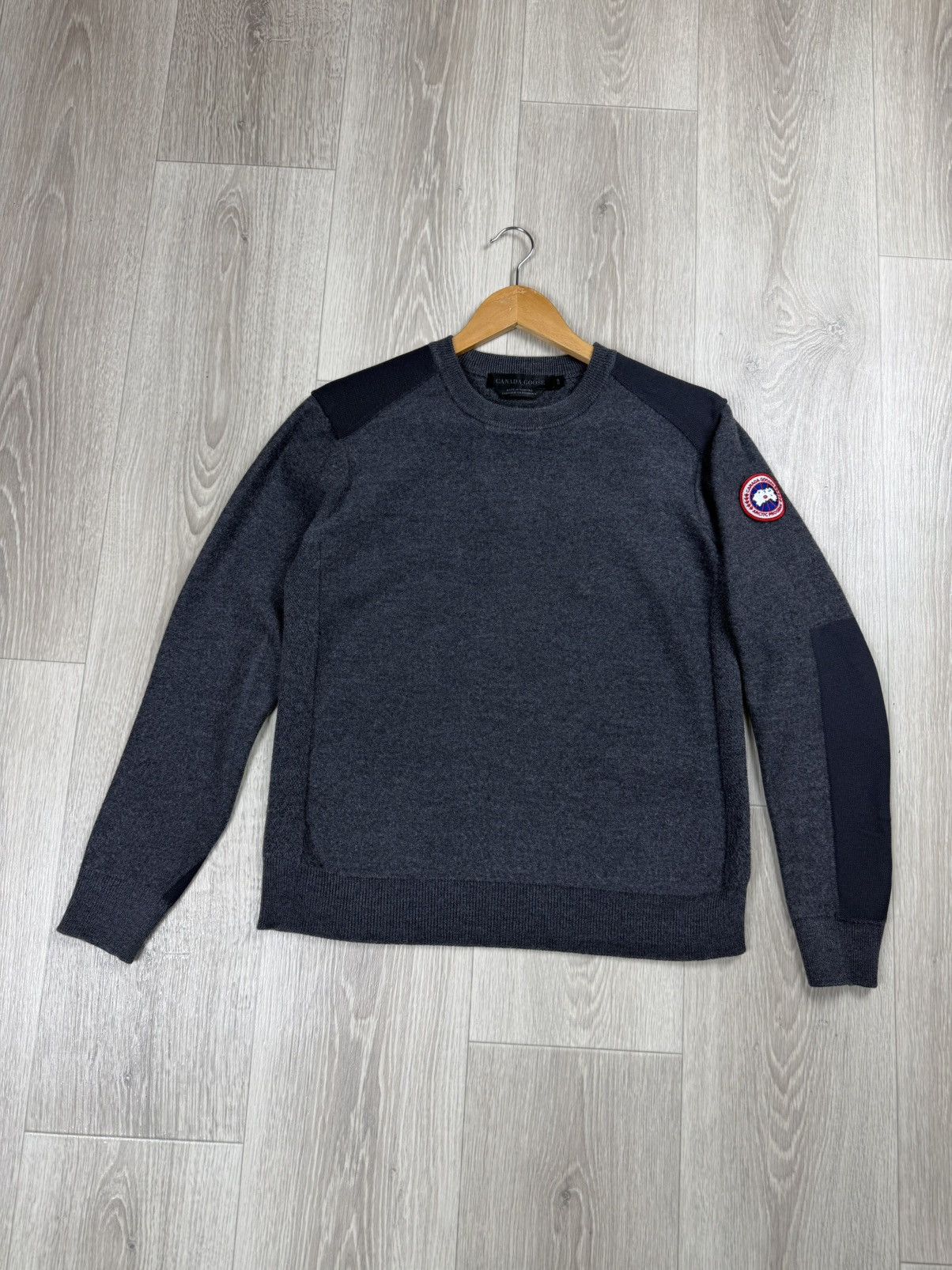 Canada Goose Canada Goose Men’s Dartmouth Merino Wool Jumper Gray Sweater Size US XS / EU 42 / 0 - 3 Thumbnail