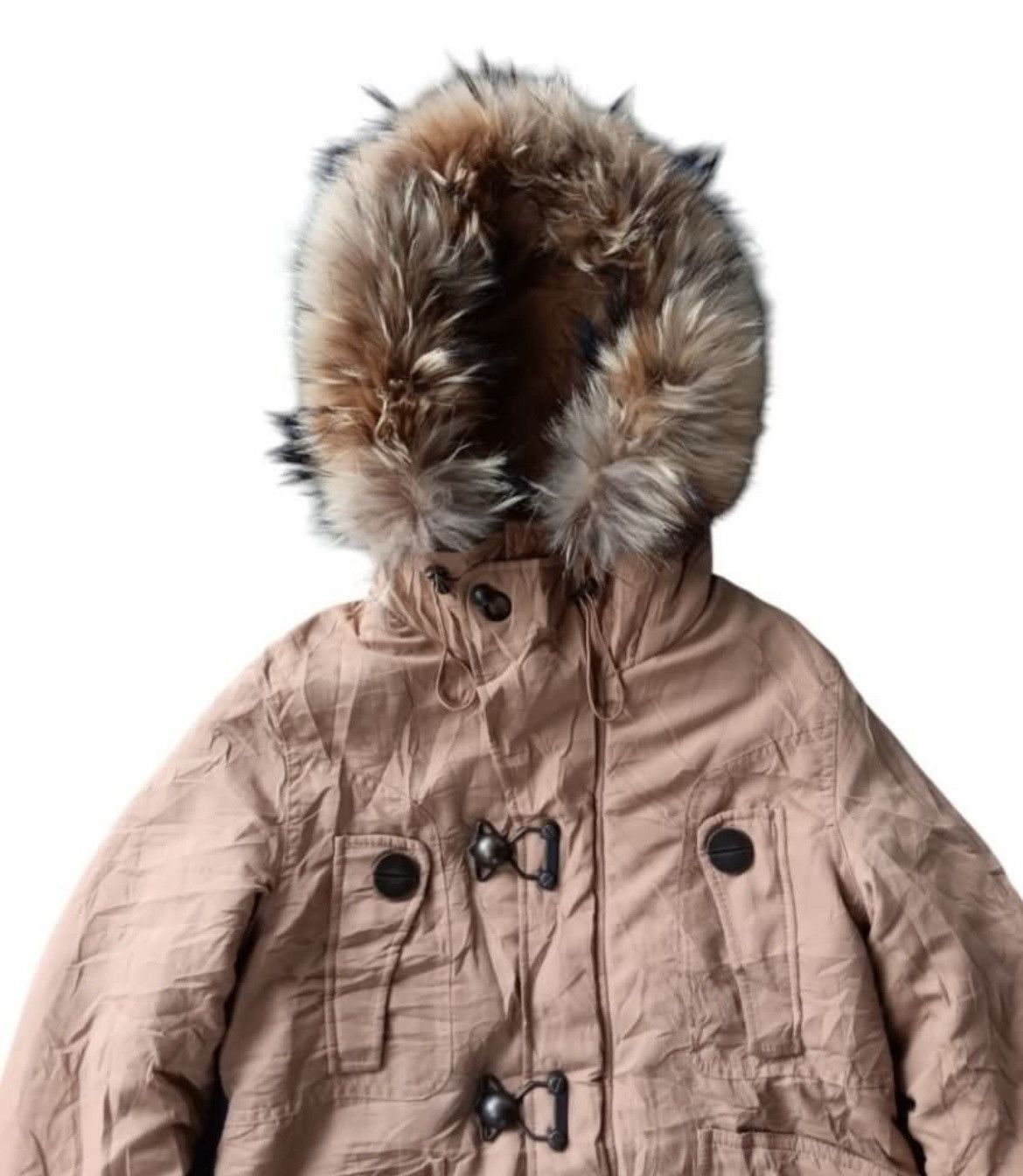Vintage Vintage Sly Military Faux Fur Pink Jacket Size US S / EU 44-46 / 1 - 3 Thumbnail