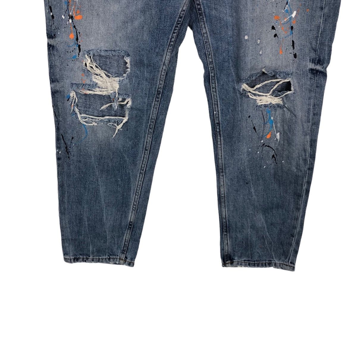 Japanese Brand 🔥RARE DISTRESSED DENIM JEANS ZARA DESIGNER Size US 34 / EU 50 - 3 Thumbnail