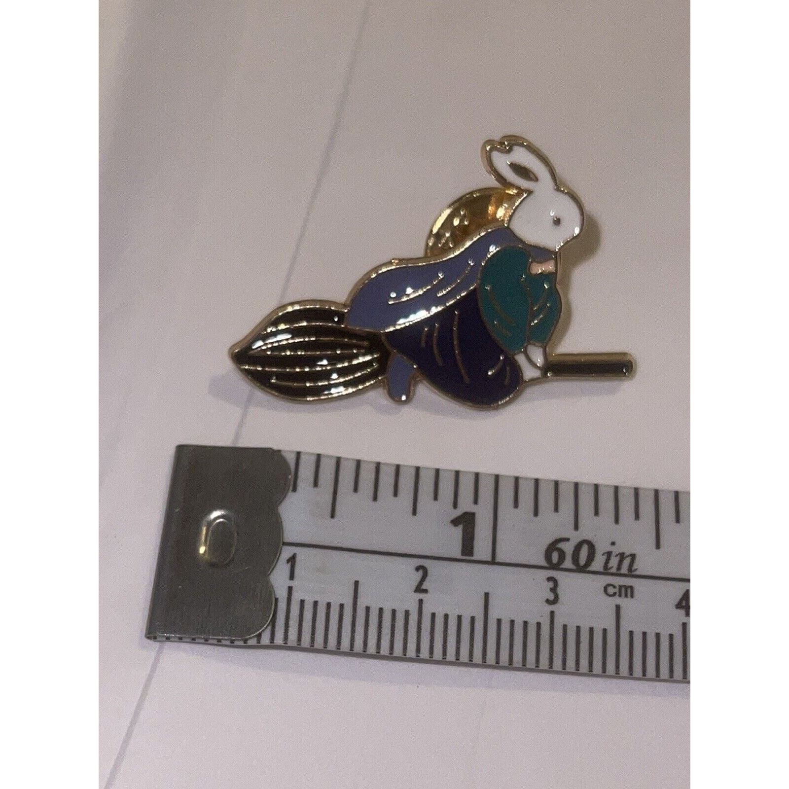 Other Bunny On A Broom Pin Halloween Brooch Size ONE SIZE - 1 Preview