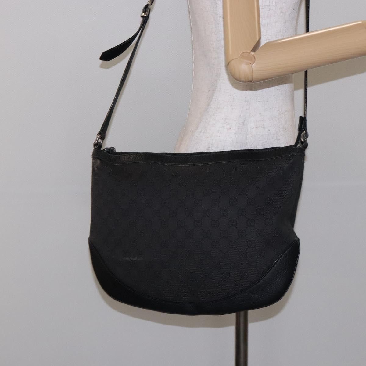 Gucci GUCCI GG Canvas Shoulder Bag Black Silver Size ONE SIZE - 23 Thumbnail