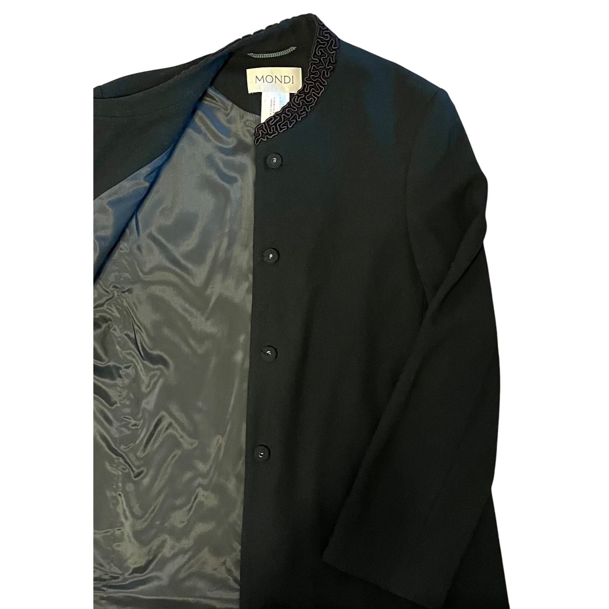 Vintage VTG 80’s Mondi 34 6 Wool Blazer Pockets Long Jacket Germany Size M / US 6-8 / IT 42-44 - 3 Thumbnail