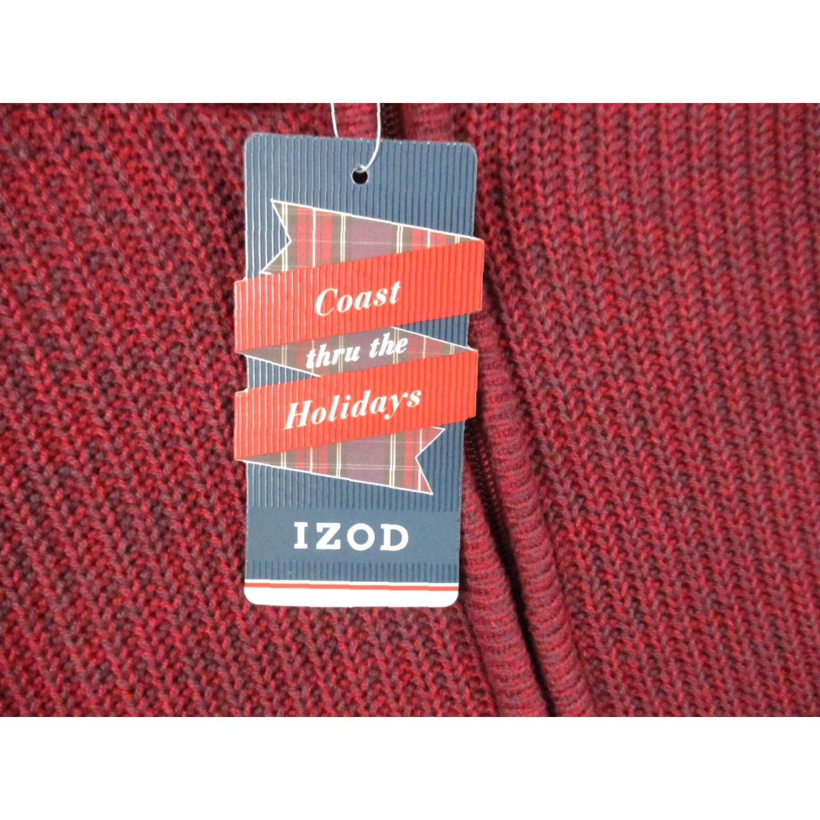 Izod IZOD 1/4 Zip Pullover Sweater XXL Men's Heathered Red Tight Knit NWT Size US XXL / EU 58 / 5 - 2 Thumbnail