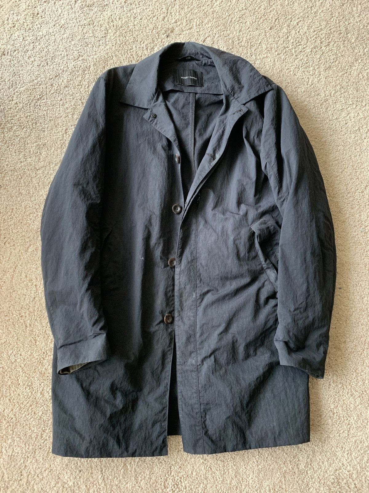 image of Wings Horns Mac Coat in Navy, Men's (Size Large)