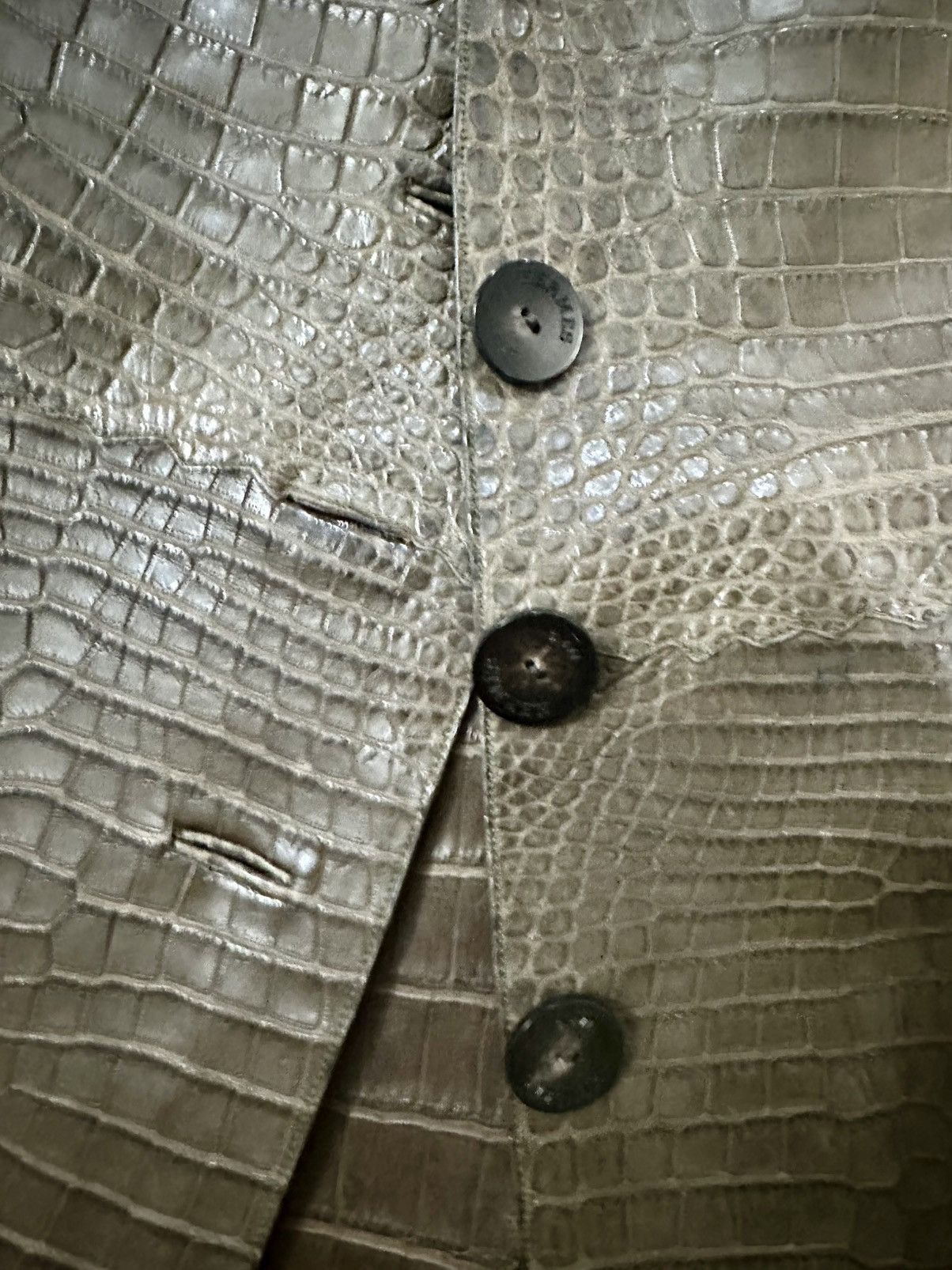 Hermes Hermes crocodile coat Size XS / US 0-2 / IT 36-38 - 3 Thumbnail