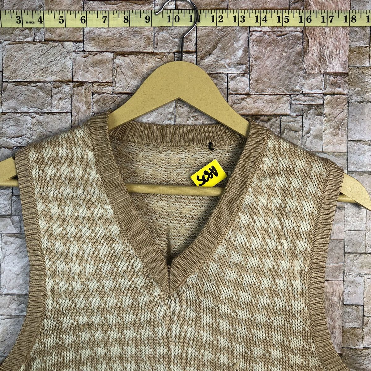 Japanese Brand × Vintage Japan vintage Brown Vest knitwear #A825 Size S / US 4 / IT 40 - 4 Thumbnail