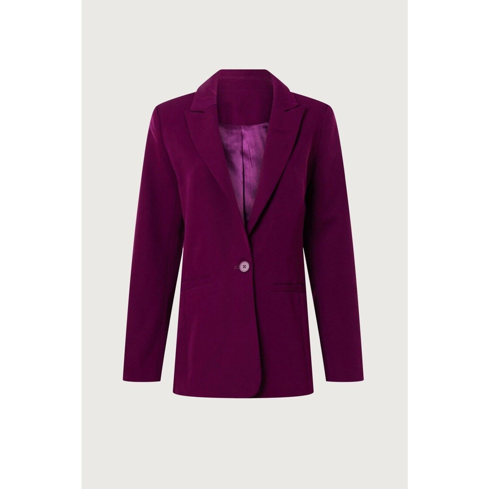 Designer Endless Rose Blazer Jacket Purple Burgundy Button Pockets S Size S / US 4 / IT 40 - 1 Thumbnail