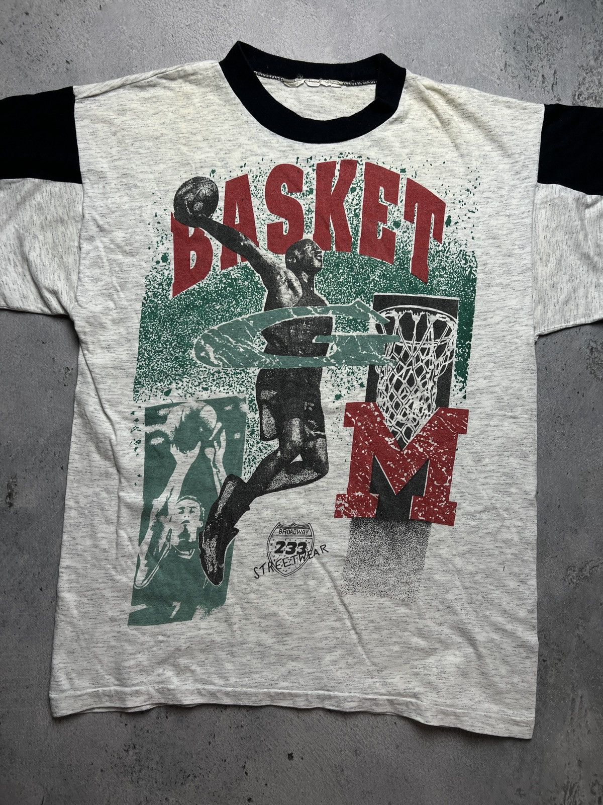 Vintage Basketball tee Basket Broadway 233 Streetwear rare item y2k Size US M / EU 48-50 / 2 - 4 Thumbnail