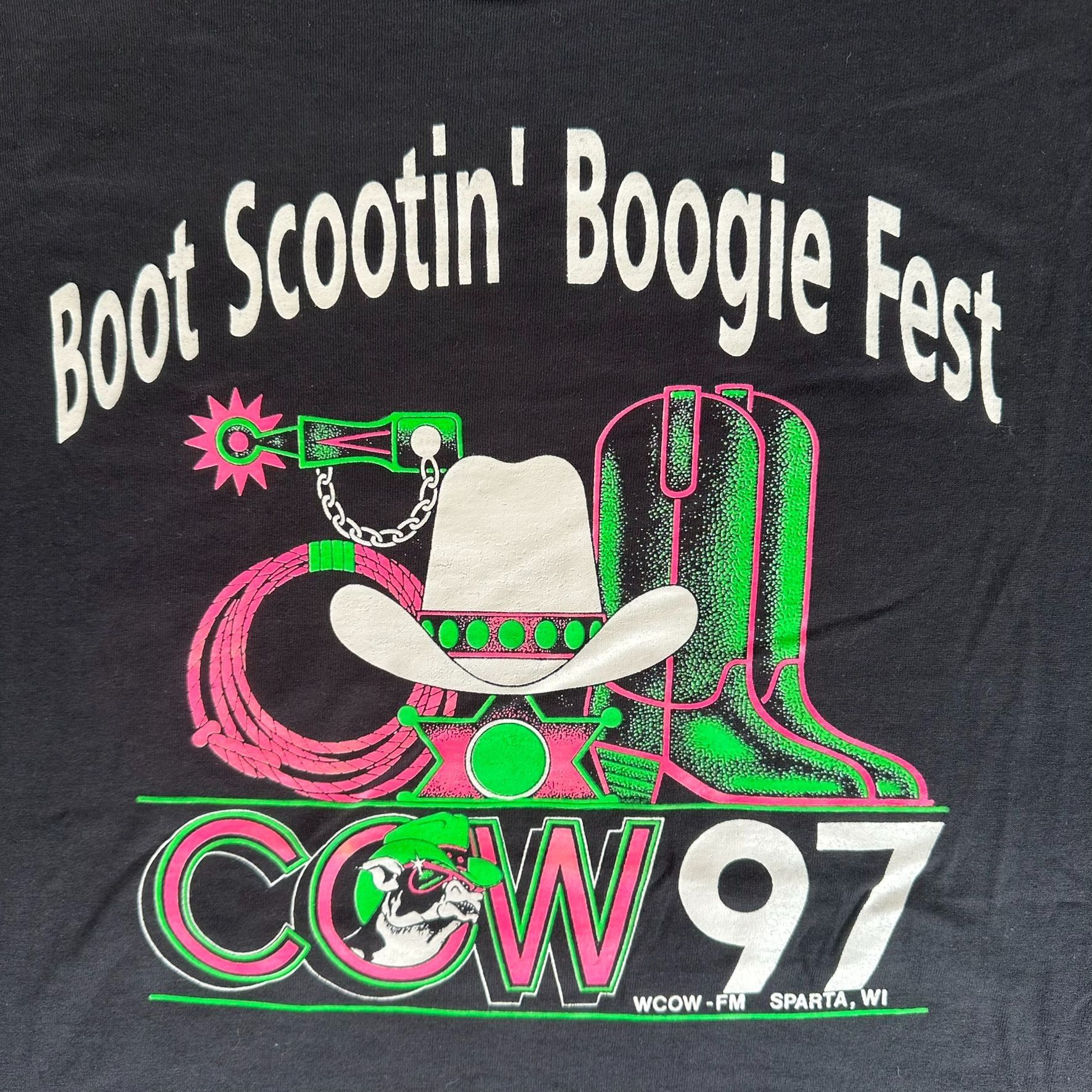 Fruit Of The Loom Vintage 90s Boot Scootin' Boogie Fest T-Shirt Country Music Size US XL / EU 56 / 4 - 2 Thumbnail