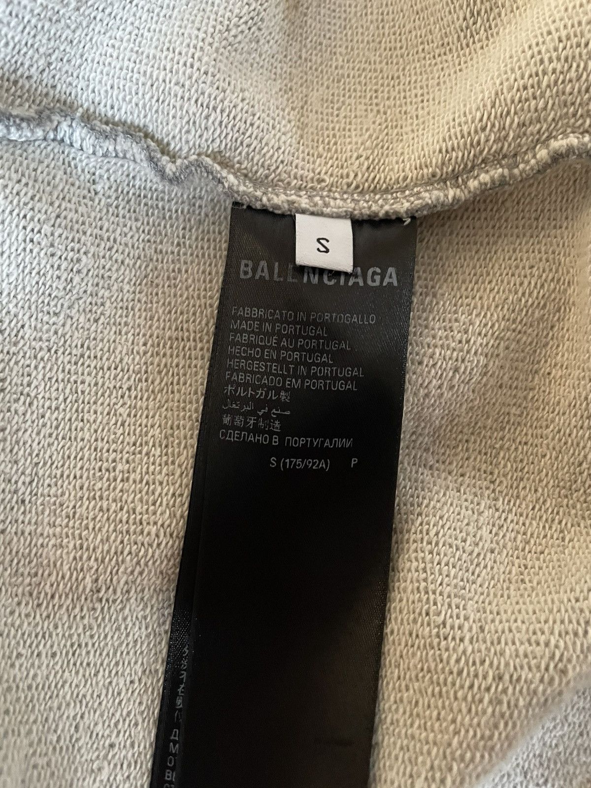 Balenciaga Balenciaga Grey Skater Zip-Up Hoodie Size US S / EU 44-46 / 1 - 5 Thumbnail