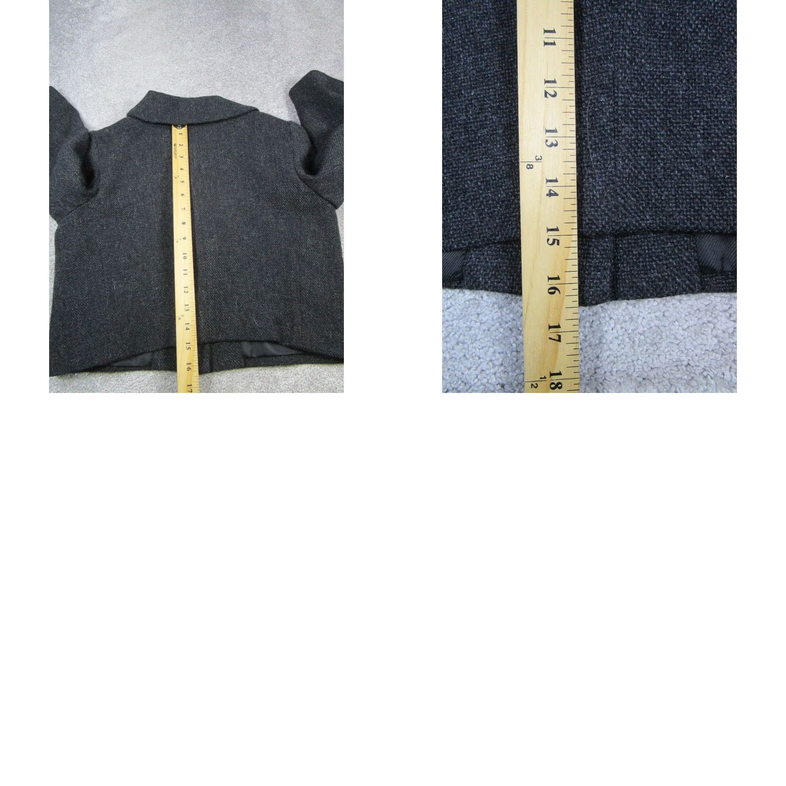 Vintage Wyeth Pea Coat Womens Medium Black Wool Knit Coat Womens M Black Wyeth Pea Coat Regular Wool Size M / US 6-8 / IT 42-44 - 8 Thumbnail