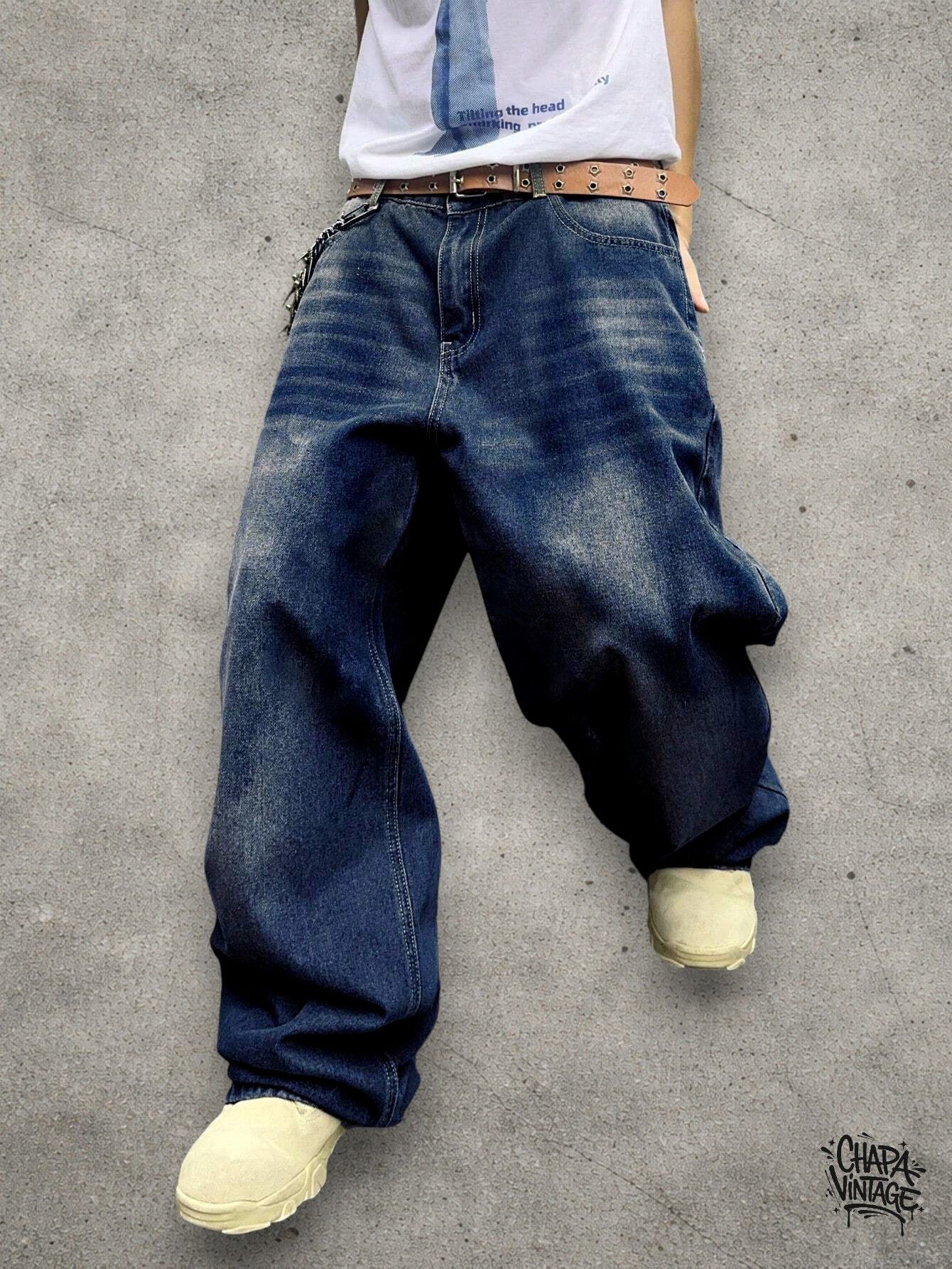 Vintage Baggy washed jeans Size US 32 / EU 48 - 1 Thumbnail