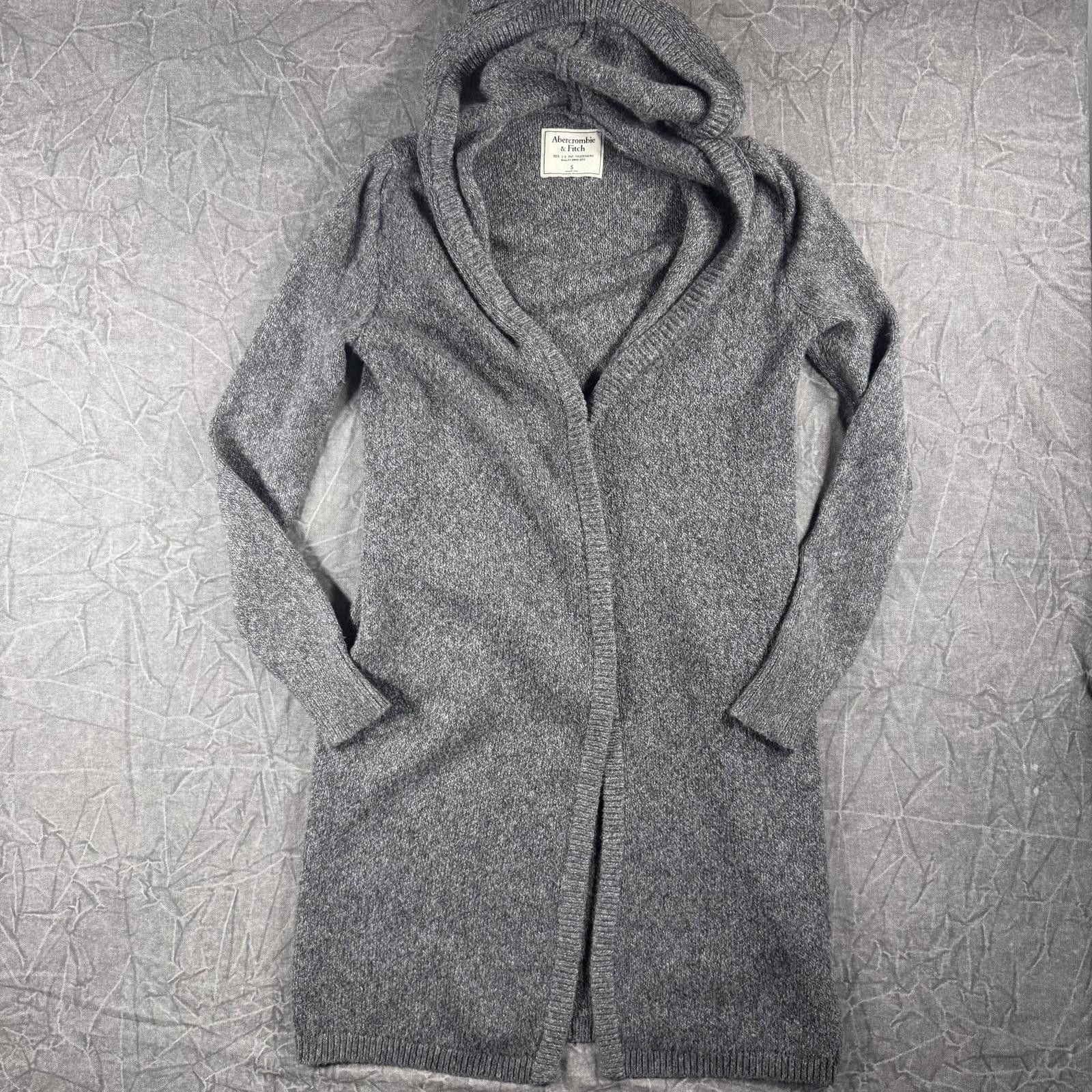 Abercrombie & Fitch Abercrombie Long Cardigan Women's S Gray Knit Size S / US 4 / IT 40 - 3 Thumbnail