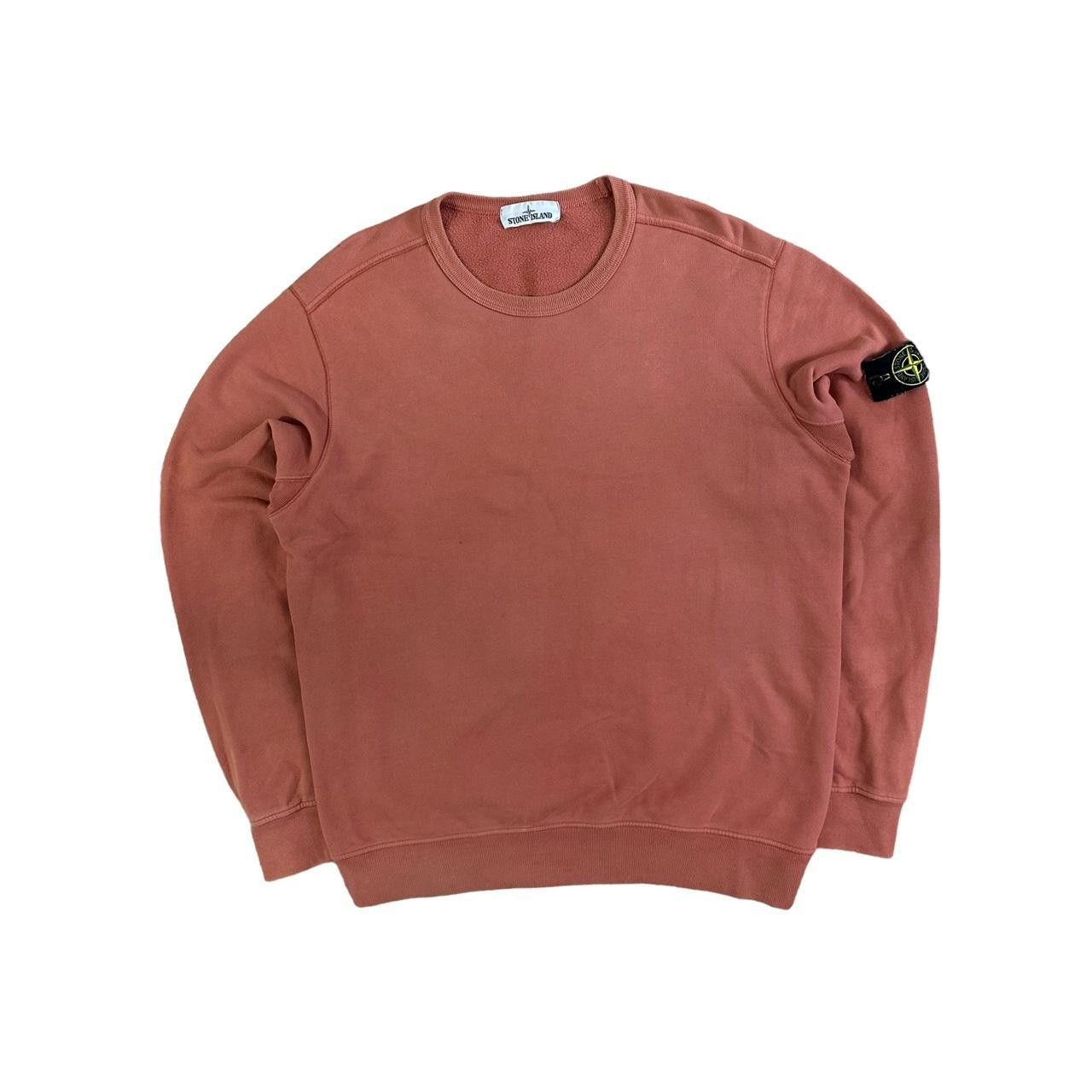 image of Stone Island Pullover Crewneck Jumper in Orange, Men's (Size XL)