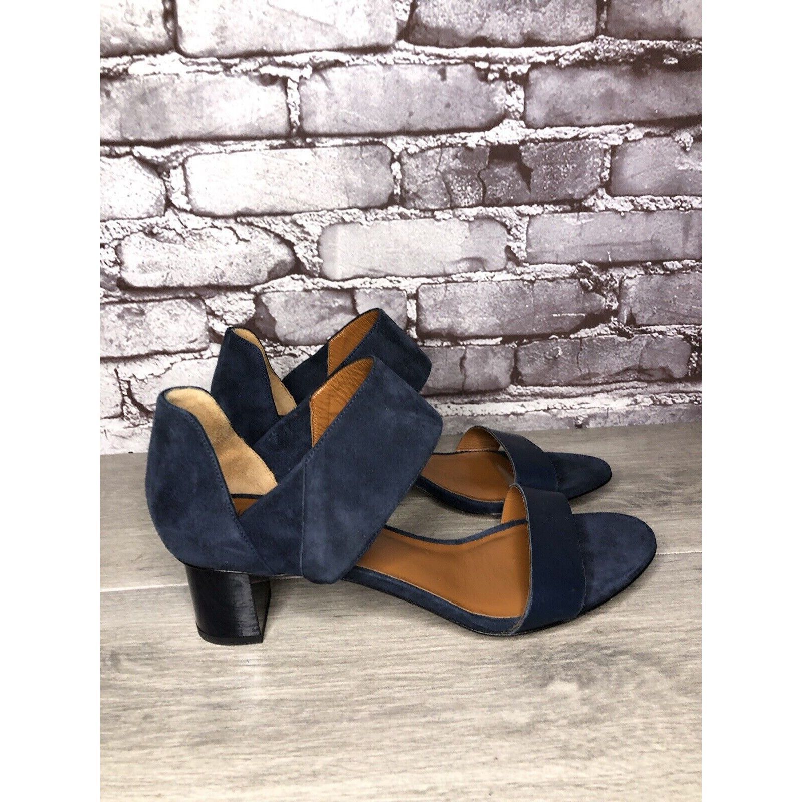 Aquatalia Aquatalia Blue Suede Leather Ankle Strap Heel Sandals Women’ Size US 11 / IT 41 - 3 Thumbnail