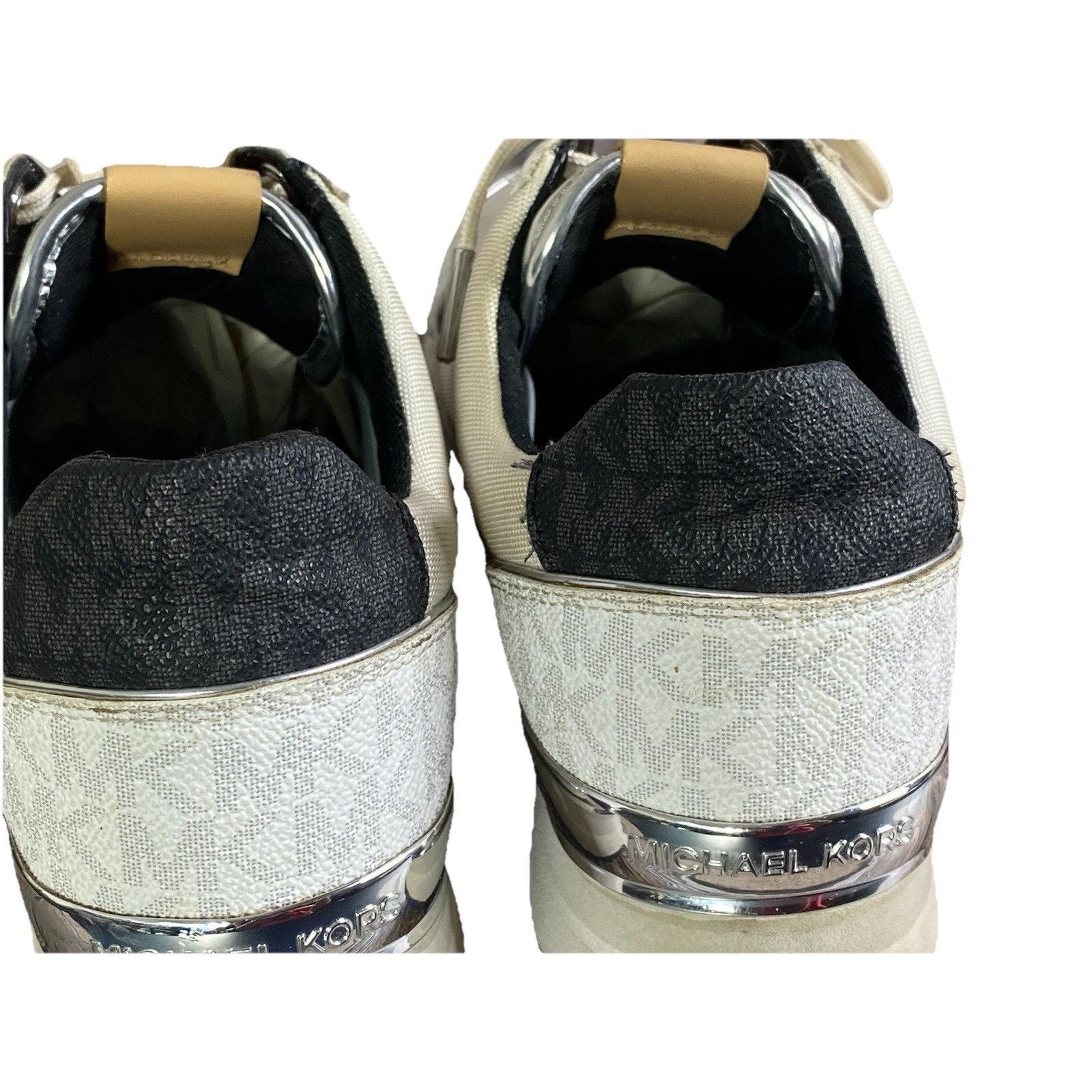 Michael Kors MICHAEL KORS Women's MADDY Two-Tone Logo Trainer Sneakers-9 Size US 9 / IT 39 - 10 Thumbnail