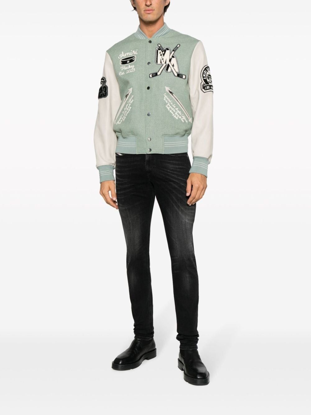 Amiri o1w1db11224 Logo-Appliqué Varsity Jacket in Multicolor Size US S / EU 44-46 / 1 - 2 Thumbnail
