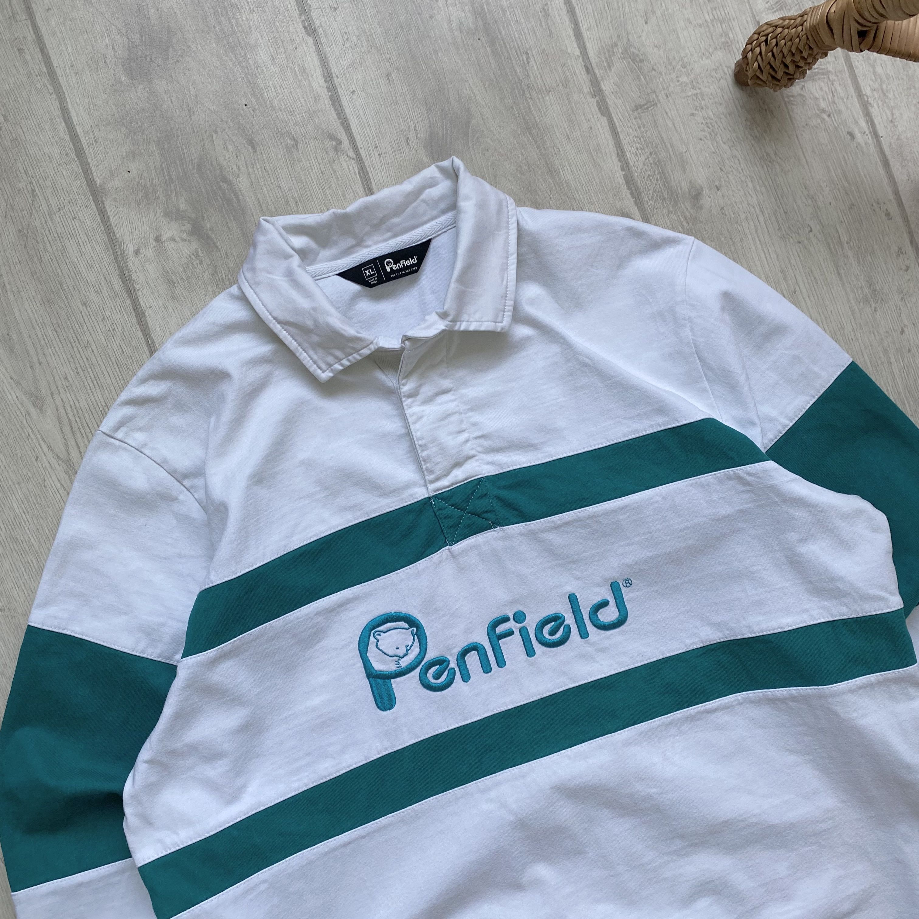 Penfield 🐻 Penfield Heavy Rugby Shirt Striped Benetton style Size US L / EU 52-54 / 3 - 2 Thumbnail