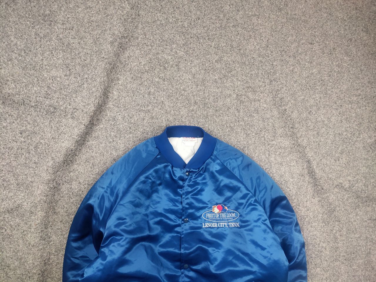 Fruit Of The Loom Vintage 80's Delta Logo Fruit Of The Loom Bomber Jacket Size US XL / EU 56 / 4 - 1 Thumbnail