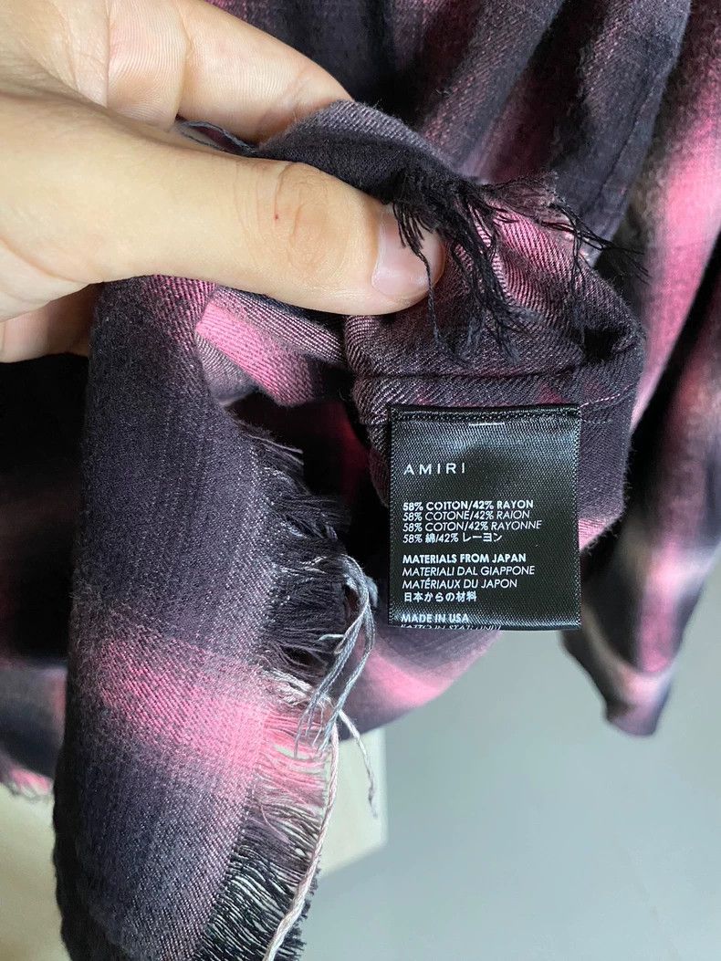Amiri Amiri Pink plaid rendering flannel tassel destroys shirt 25 Size US XS / EU 42 / 0 - 3 Thumbnail