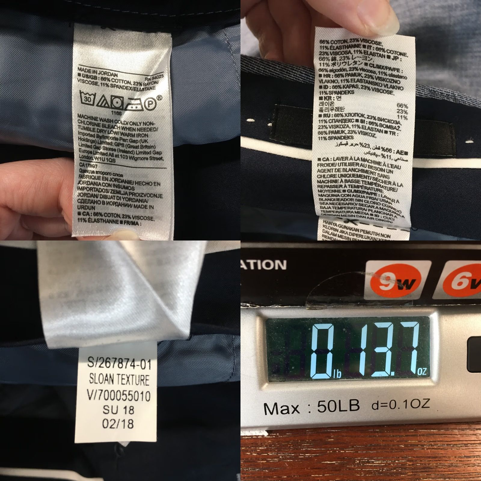 Banana Republic Banana Republic Sloan Dress Pants Womens 2S Gray Cotton Blend Zip Dress Pants Regular Womens 30in 26in Inseam Flat Front Pockets Classic Size 26" / US 2 / IT 38 - 10 Thumbnail